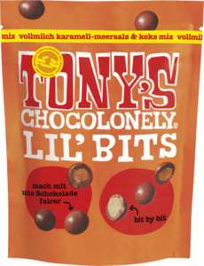 Tony’s Chocolonely Lil' Bits Vollmilch Karamell-Meersalz & Keks Mix, 120 g