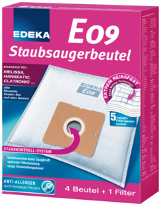 EDEKA Staubsaugerbeutel E09 4 Stück