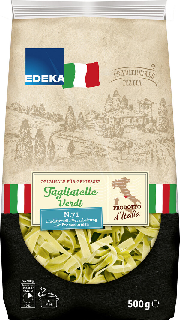 Bild 1 von EDEKA Italia Nudeln Tagliatelle grün 500 g