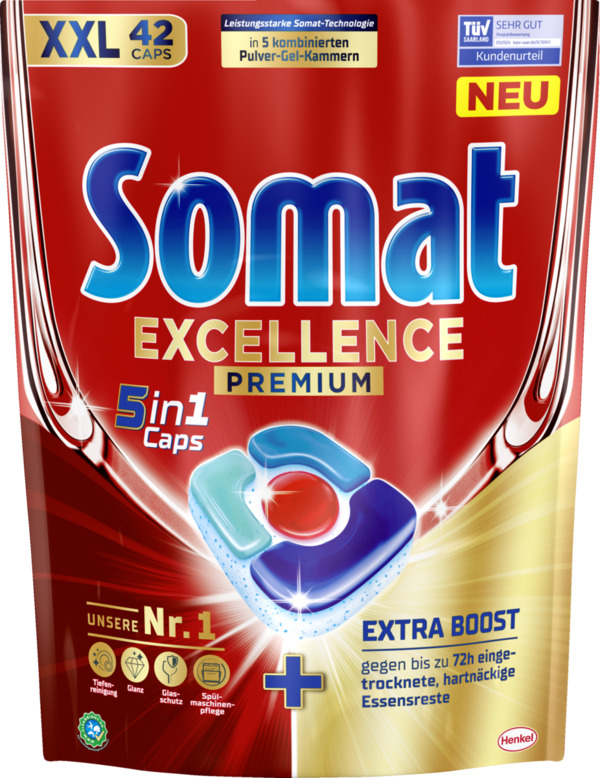 Bild 1 von Somat Excellence Premium 5in1 Geschirrspültabs