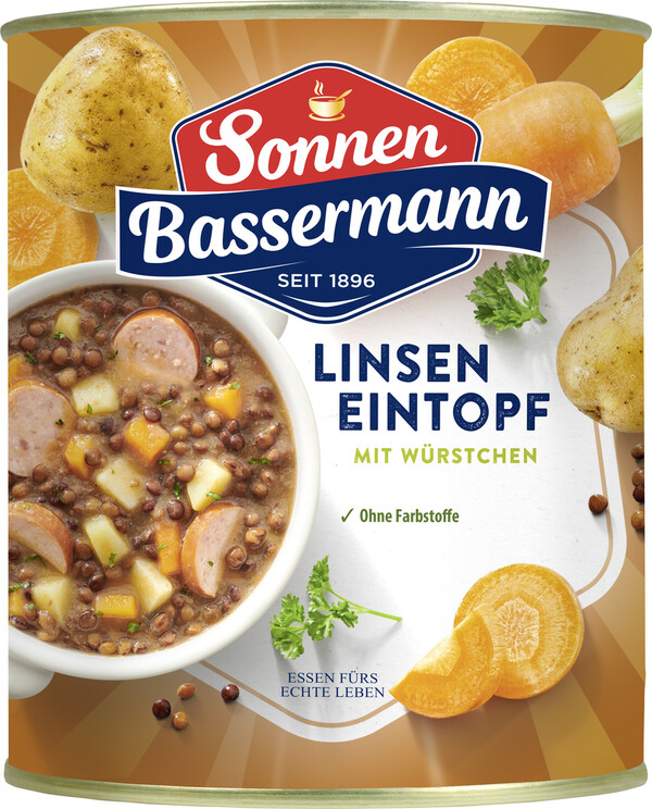 Bild 1 von Sonnen Bassermann Linseneintopf mit Würstchen 800 g