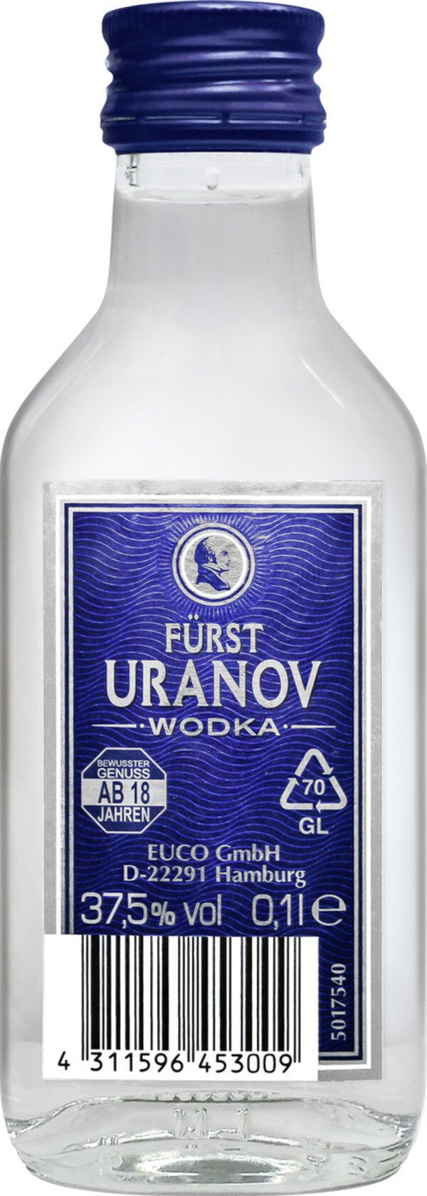 Bild 1 von Fürst Uranov Wodka 37,5% 0,1l