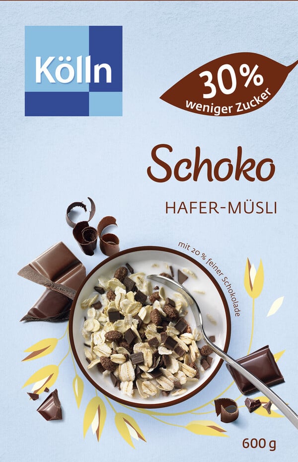 Bild 1 von Kölln Müsli Schoko 30% weniger Zucker 600 g