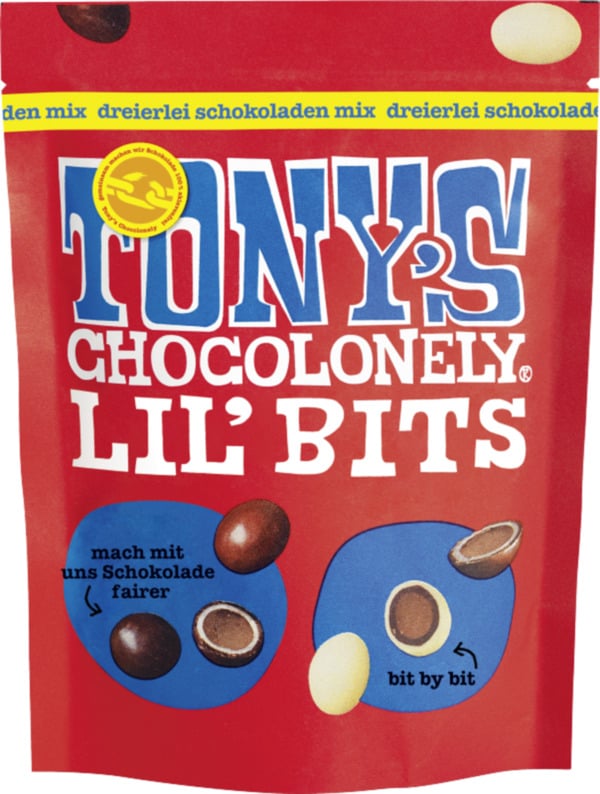 Bild 1 von Tony’s Chocolonely Lil' Bits Dreierlei Schokoladen Mix, 120 g