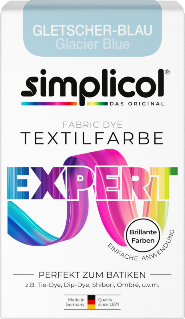 Bild 1 von simplicol Textilfarbe Expert Gletscher-Blau, 150 g