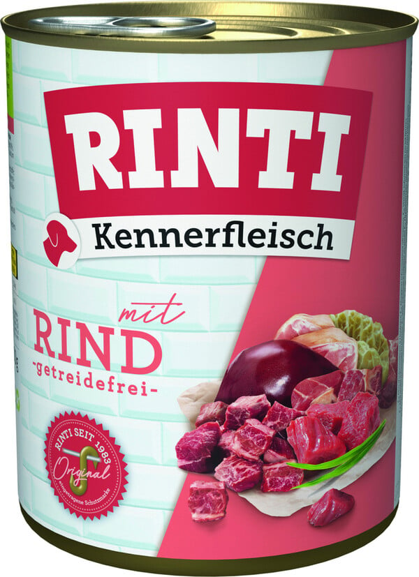 Bild 1 von Rinti Pur Kennerfleisch Rind
, 
Inhalt: 800 g Dose