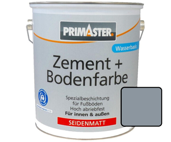 Bild 1 von Primaster Zementfarbe und Bodenfarbe 750 ml, silbergrau, seidenmatt