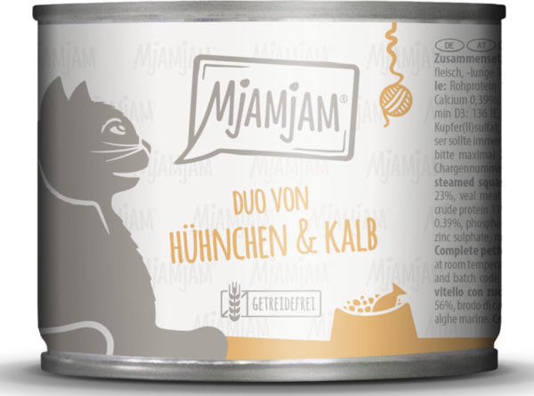 Bild 1 von MjAMjAM Duo von zartem Hühnchen & Kalb an gedämpftem Kürbis 200g, 200 g