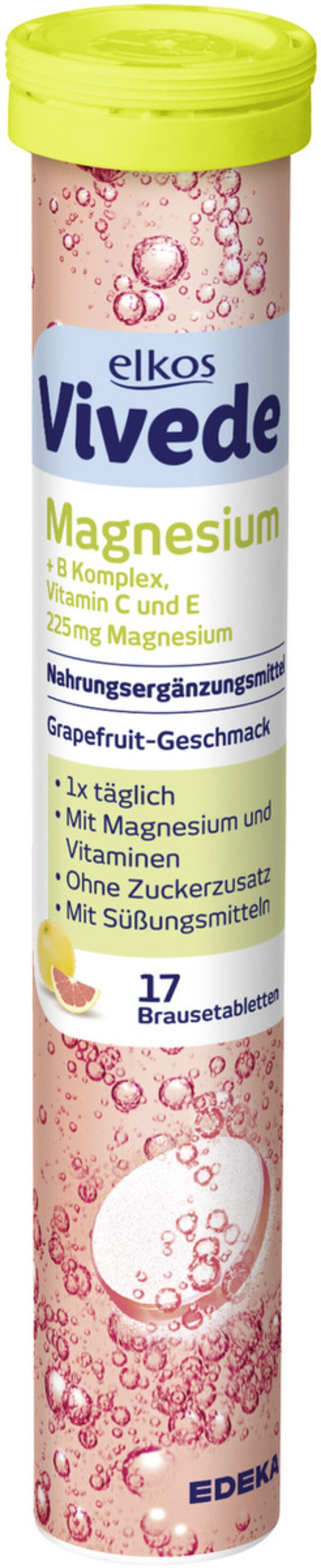 Bild 1 von elkos VIVEDE Magnesium Brausetabletten 17ST 102G