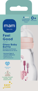 MAM Feel Good Glass Bottle 170ml, 0+ Monate, Vogel u. Ei