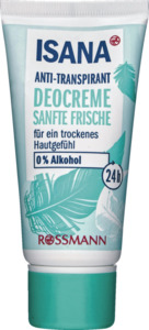 ISANA Anti-Transpirant Deocreme sanfte Frische 1.98 EUR/100 ml