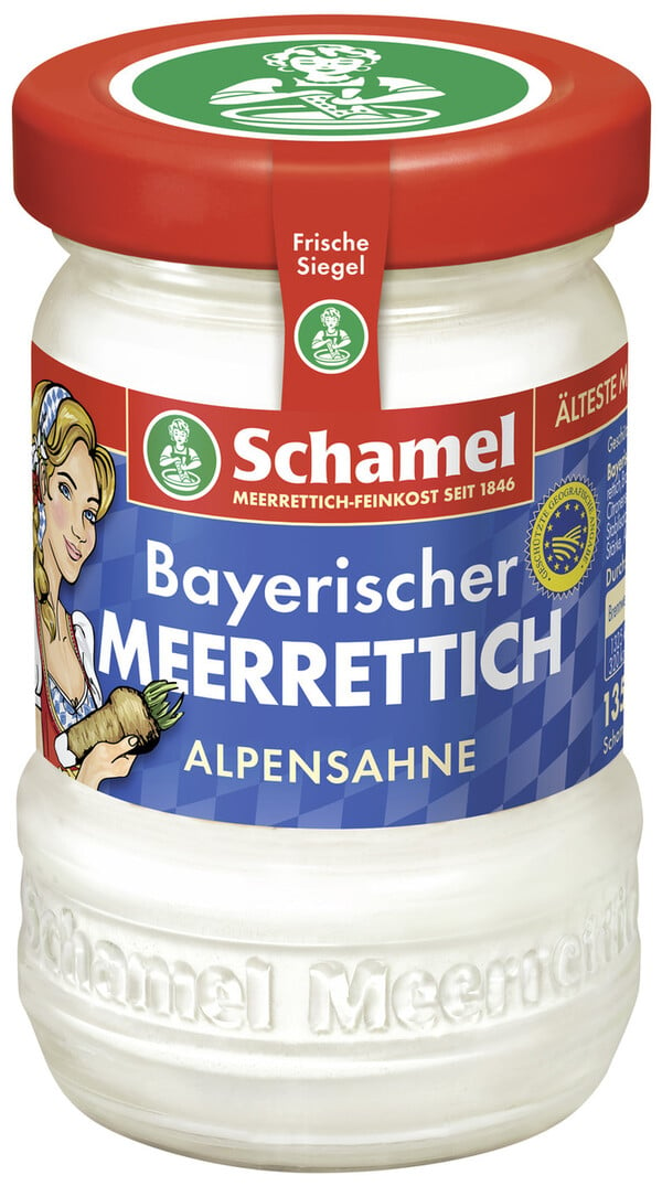 Bild 1 von Schamel Bayrischer Alpensahne Meerrettich im Glas 135 g