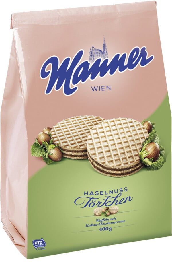 Bild 1 von Manner Törtchen mit Kakao-Haselnusscreme 400 g