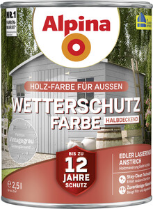 Alpina Wetterschutzfarbe
, 
2,5 l, vintagegrau