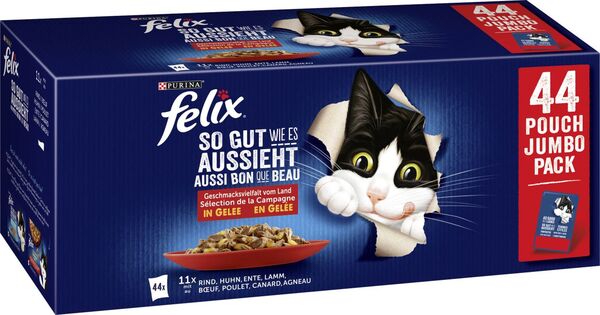 Bild 1 von felix Katzennassfutter in Gelee vom Land Multipack 44x85g