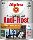 Bild 1 von Alpina Metallschutz-Lack Anti-Rost matt dunkelgrün, 750 ml