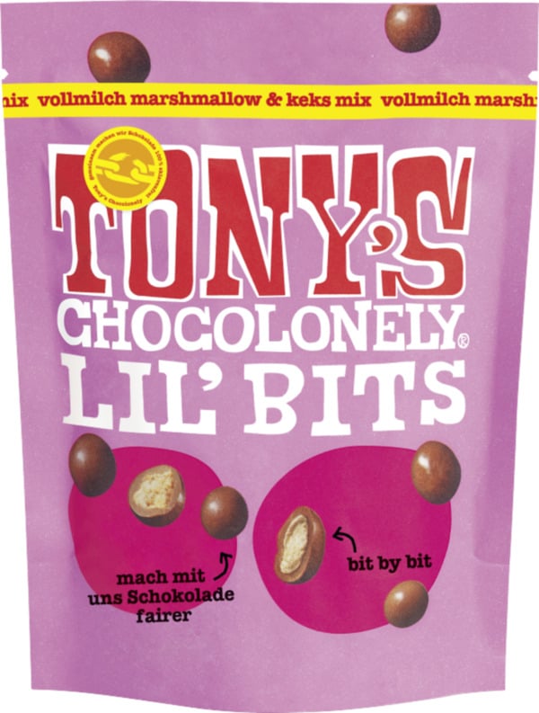 Bild 1 von Tony’s Chocolonely Lil’ Bits Vollmilch Marshmallow & Keks Mix, 120 g