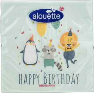 alouette Serviette Happy Birthday Kinder