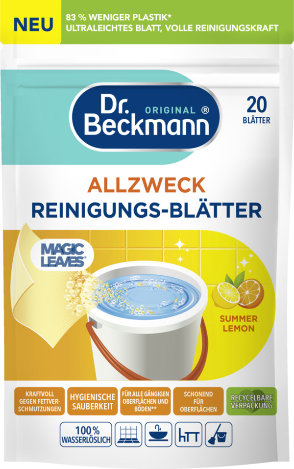 Bild 1 von Dr. Beckmann Allzweck Reinigungs-Blätter Summer Lemon