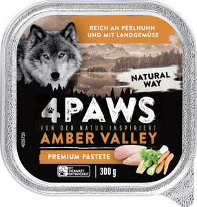 4 Paws Amber Valley Premium Pastete Perlhuhn & Landgemüse 300G