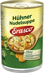 Erasco Klare Hühner-Nudelsuppe mit Hühnerbrühe 390 ml