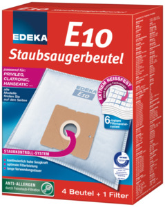 EDEKA Staubsaugerbeutel E10 4 Stück