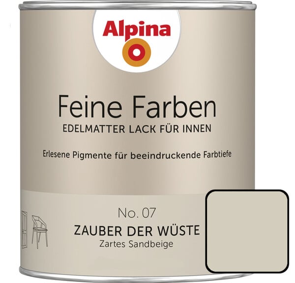 Bild 1 von Alpina Feine Farben Lack No. 07 Zauber der Wüste 750ml Zartes Sandbeige, edelmatt