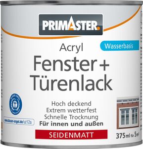 Primaster Acryl Fenster- und Türenlack 375 ml, weiß, seidenmatt
