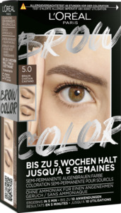 L’Oréal Paris Brow Color Semi-Permanente Augenbrauenfarbe 5.0 Braun