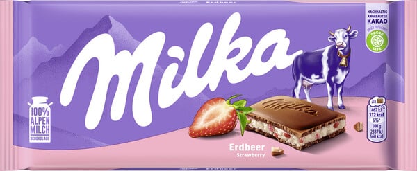 Bild 1 von Milka Erdbeer Schokolade 100 g