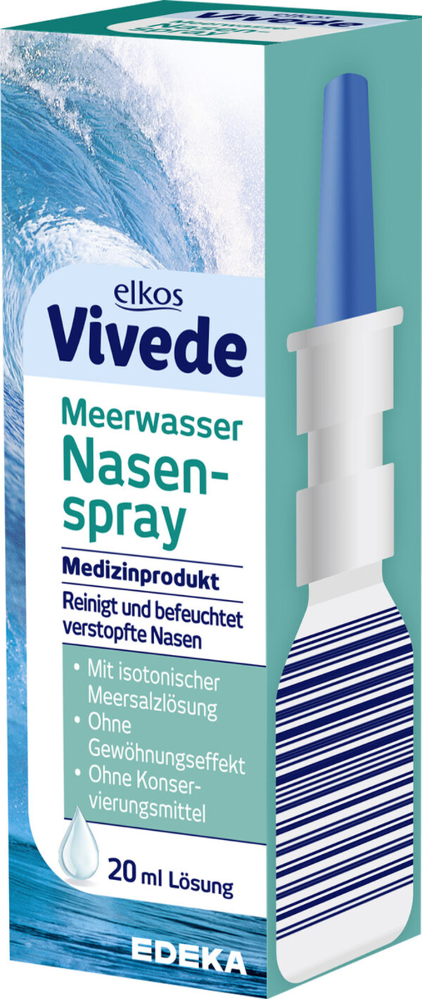 Bild 1 von elkos Vevide Meerwasser Nasenspray 20 ml