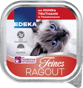 EDEKA Feines Ragout mit Huhn & Truthahn in Tomatensauce 100G