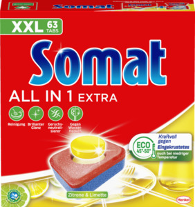 Somat All in 1 Extra Zitrone & Limette Geschirrspültabs