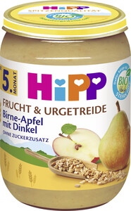 Hipp Bio Frucht & Getreide Birne in Apfel mit Dinkel nach dem 5.Monat 190g