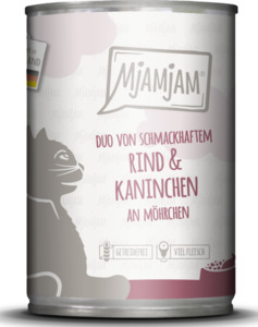 MjAMjAM Duo von schmackhaftem Rind & Kaninchen an Möhrchen 400g, 400 g