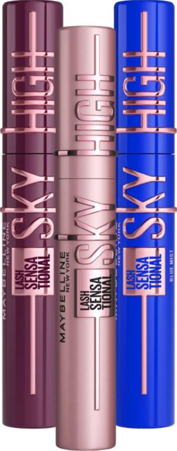 Bild 1 von Maybelline New York Lash Sensational Sky High Very Black, Blue Mist + Burgundy Haze 3er Pack