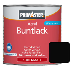 Primaster Acryl Buntlack RAL 9005 375 ml, tiefschwarz, seidenmatt