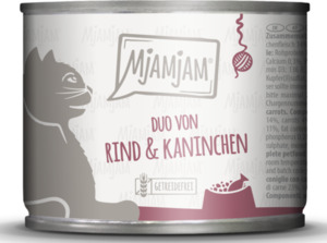 MjAMjAM Duo von schmackhaftem Rind & Kaninchen an Möhrchen 200g, 200 g