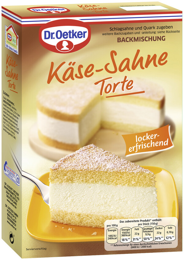Bild 1 von Dr.Oetker Backmischung für Käse-Sahne Torte 385 g