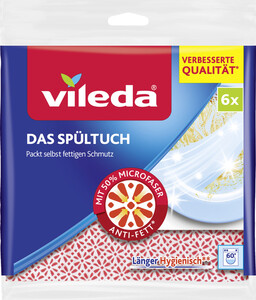 Vileda Spültuch 6-er Pack, 34 x 34 cm