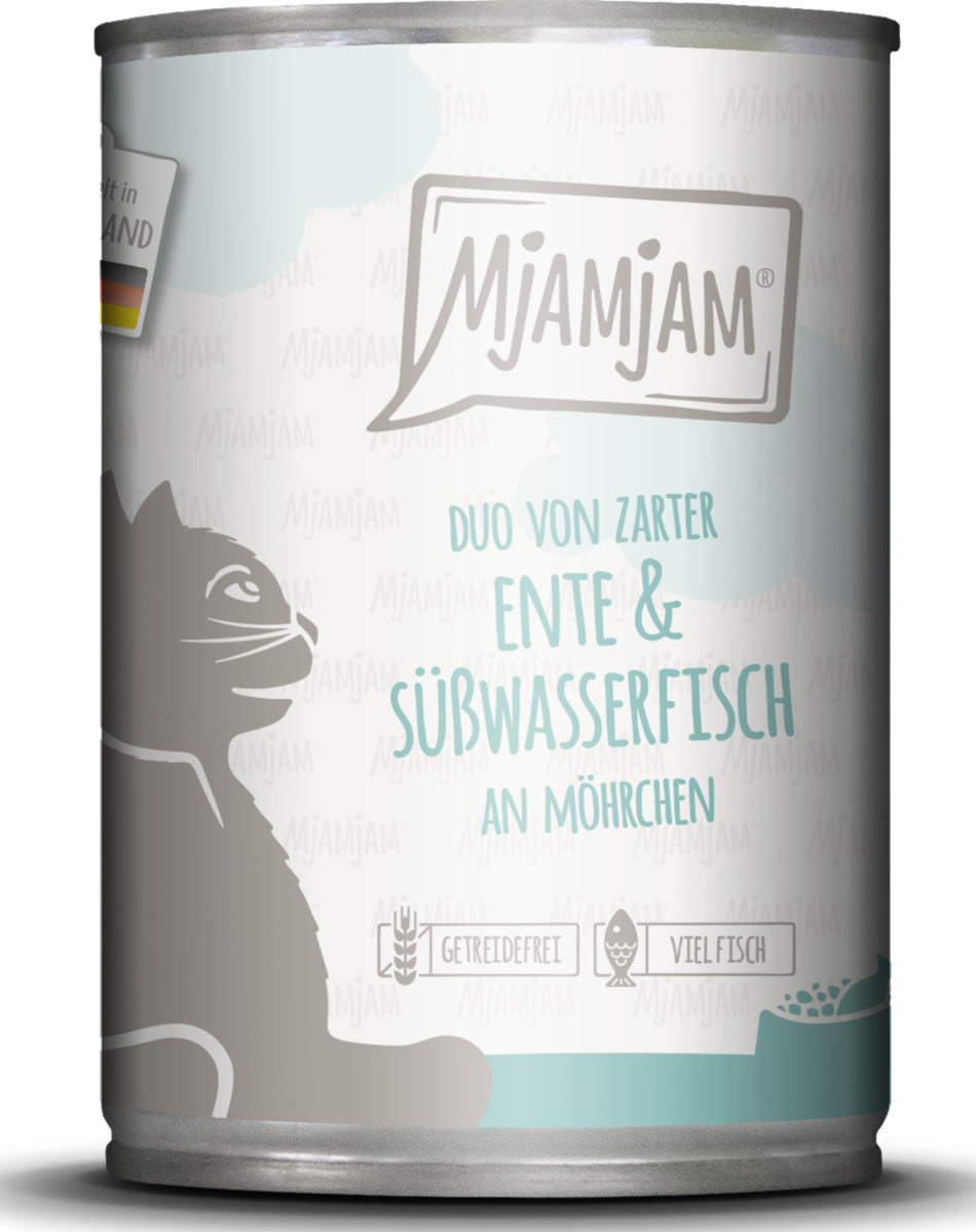 Bild 1 von MjAMjAM Duo von zarter Ente & Süßwasserfisch an Möhrchen 400g, 400 g