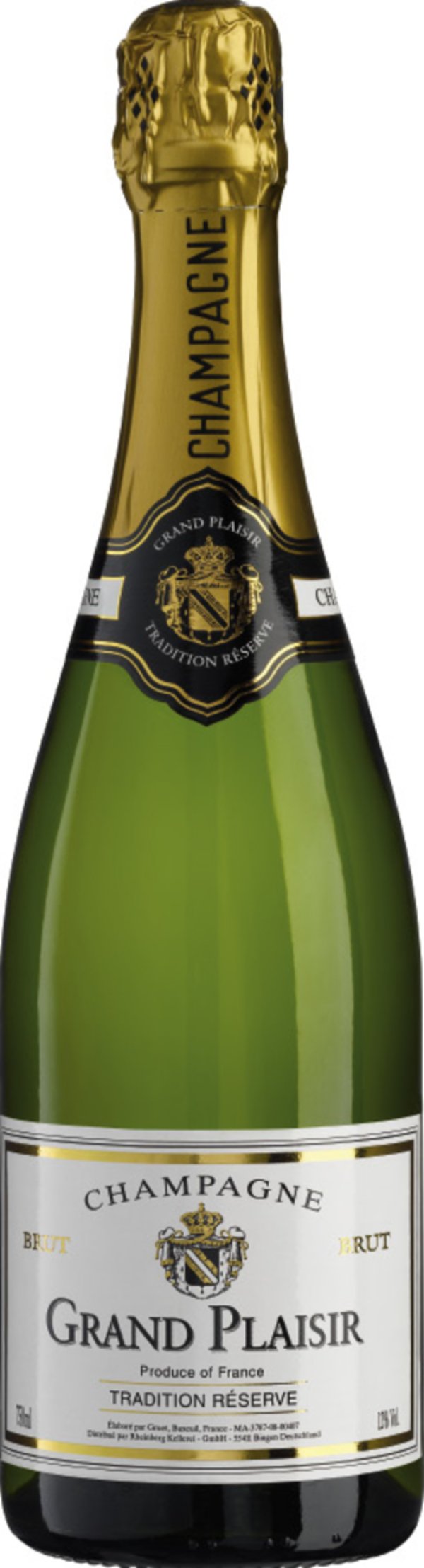 Bild 1 von Grand Plaisir Champagner Brut 0,75 ltr