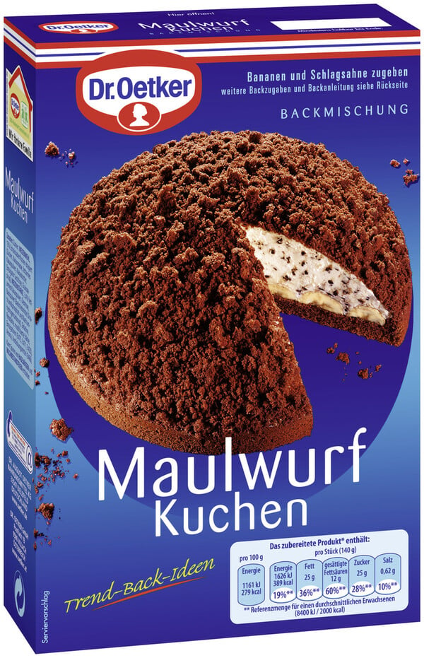 Bild 1 von Dr.Oetker Backmischung Maulwurfkuchen 435 g