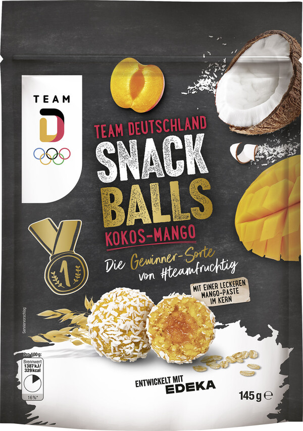 Bild 1 von EDEKA Snack Balls mit Mango Aprikose Kokosnuss 145g