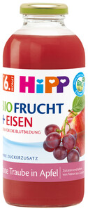 Hipp Bio Rote Traube in Apfel mit Eisen ab 6.Monat 0,5L