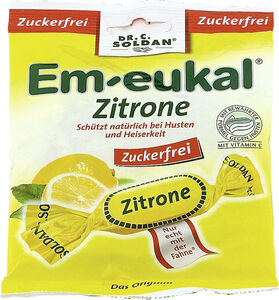 Em-Eukal Zitrone Hustenbonbons zuckerfrei 75 g