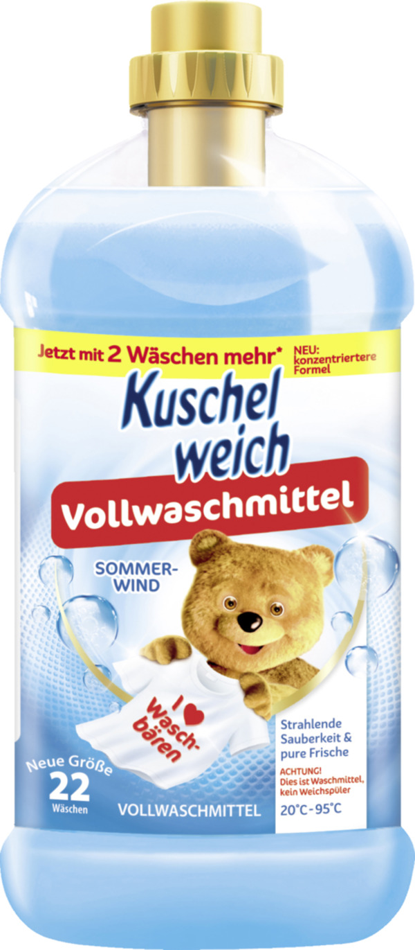 Bild 1 von Kuschelweich Vollwaschmittel Flüssig Sommerwind 22 WL