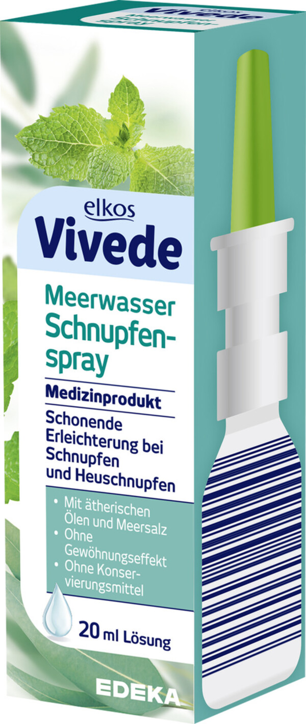 Bild 1 von elkos Vivede Meerwasser Schnupfenspray 20 ml