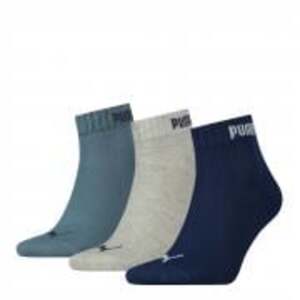 PUMA 3er Pack Quarter Socken Damen|Herren blau