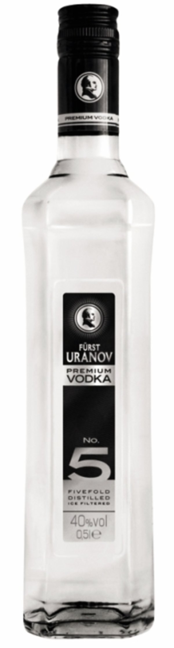 Bild 1 von Fürst Uranov Premium Vodka No.5 0,5 ltr